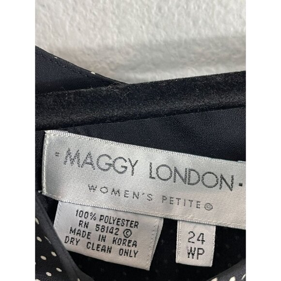 MAGGY LONDON Womens Plus 24WP Polka Dot 2 Piece Maxi Dress Suit - Picture 3 of 12